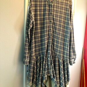 Free People plaid dress/duster.  Gently worn.  Size Medium